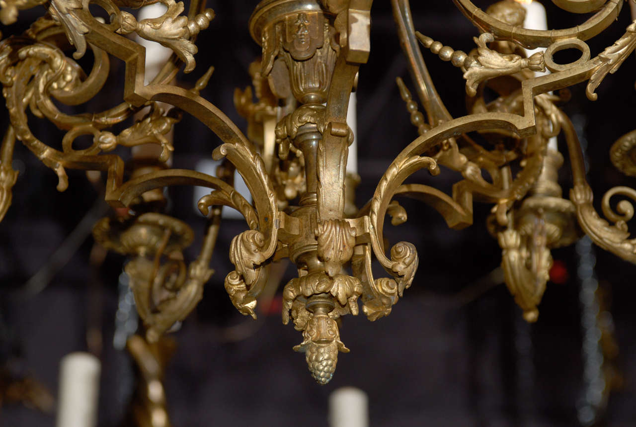 Ormolu Antique Chandelier. Regence style French chandelier For Sale