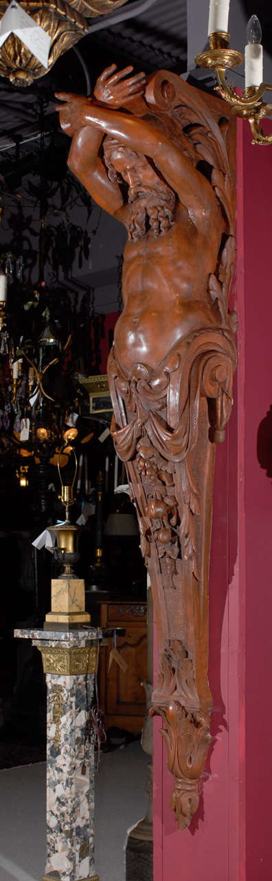 Mid-20th Century Pair of monumental corbels For Sale