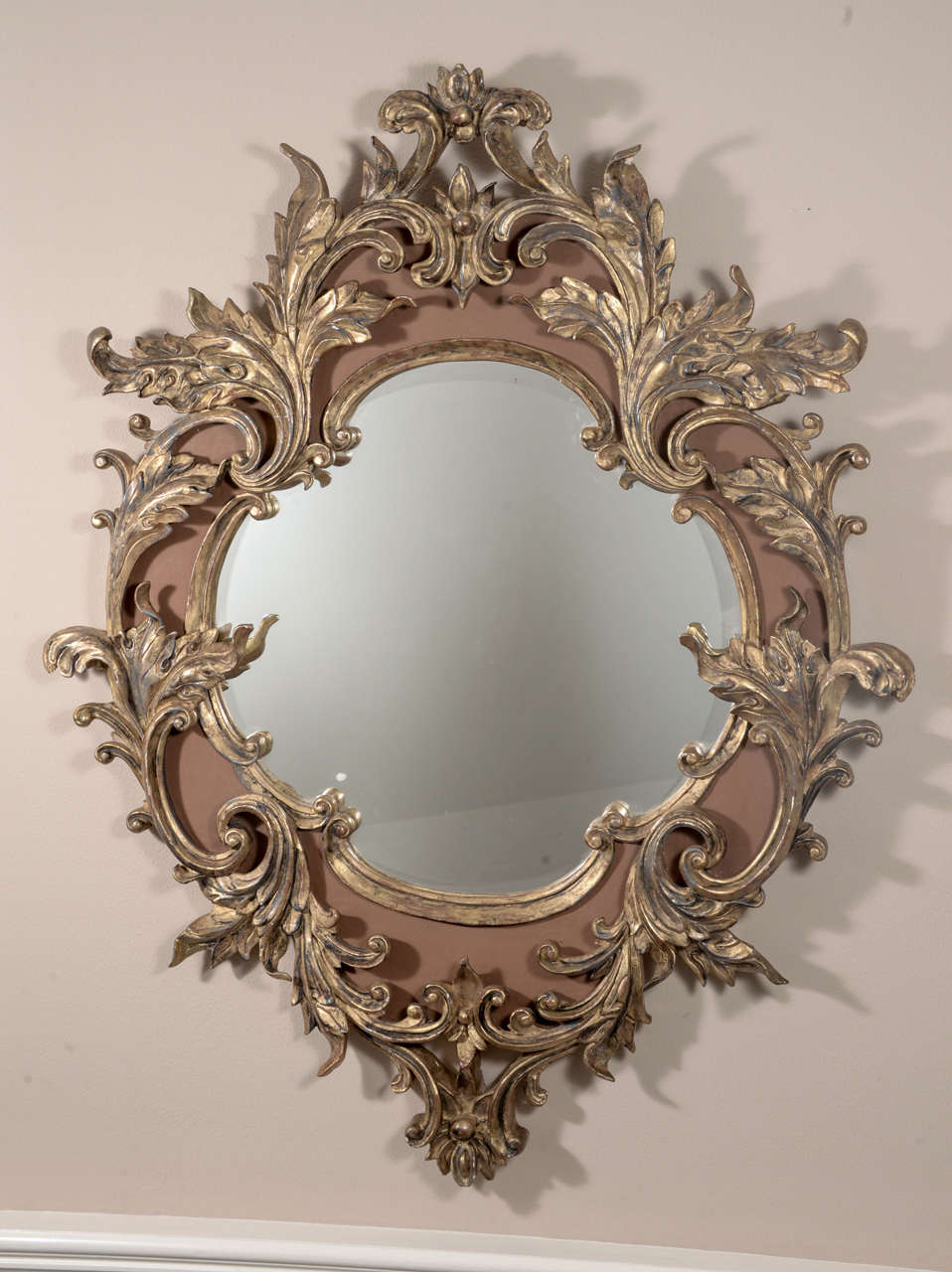 19th c. Italian Oval Mirror.