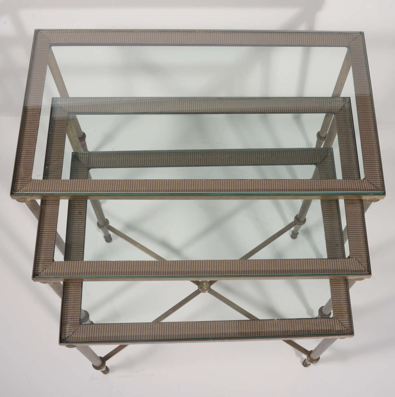 Set Of Brass Nesting Tables. at 1stDibs