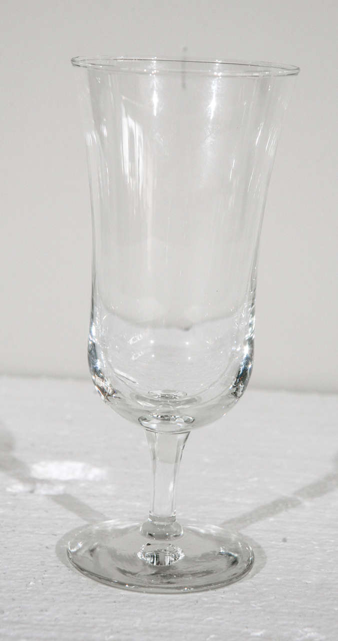 Set Holmegaard Crystal Cordial Glasses In Excellent Condition For Sale In Los Angeles, CA