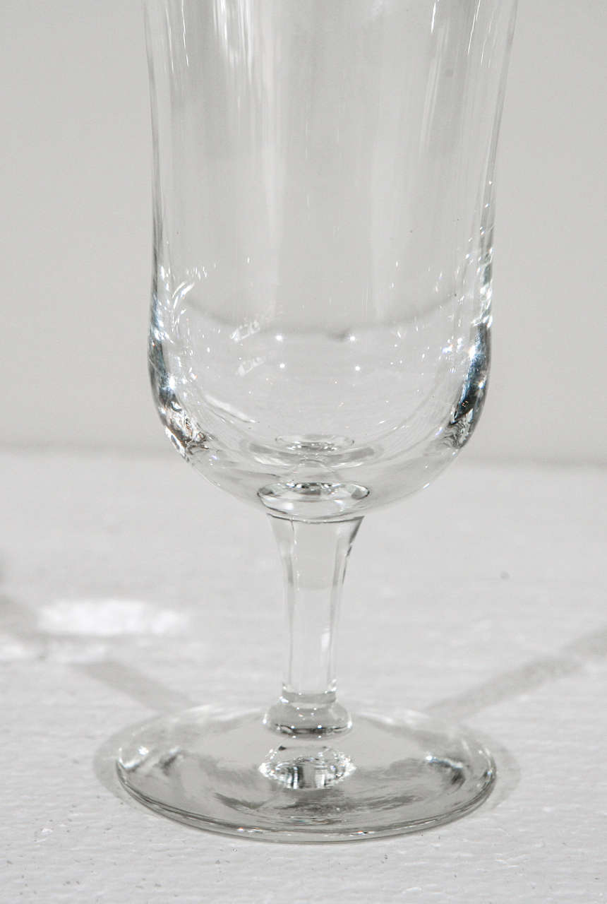 20th Century Set Holmegaard Crystal Cordial Glasses For Sale