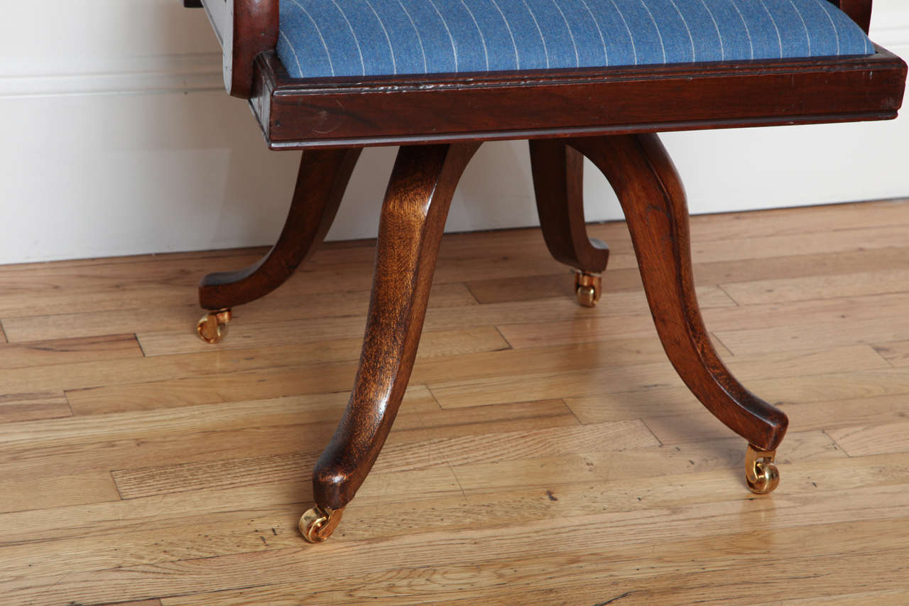 Regency Mahogany Chair In Distressed Condition In New York, NY