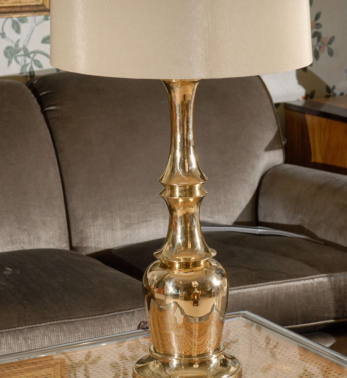 Great Pair of Brass Faux Bamboo Lamps by Warren Kessler In Excellent Condition For Sale In Atlanta, GA