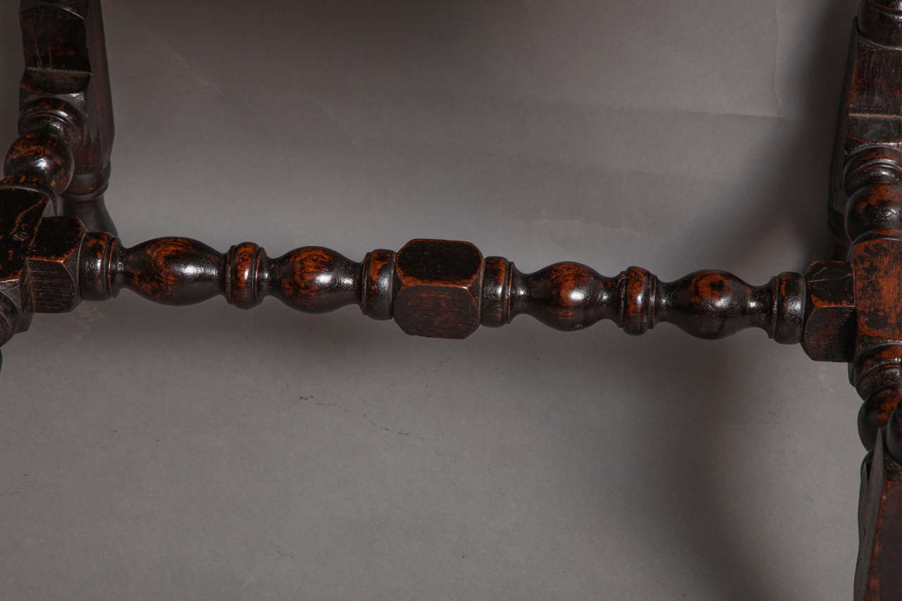 18th Century and Earlier Queen Anne Period Oak Side Table