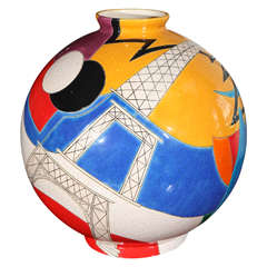 Vase by Danillo Curetti Commissioned by Emaux De Longwy