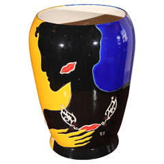 Vase by Danillo Curetti Commissioned by Emaux de Longwy