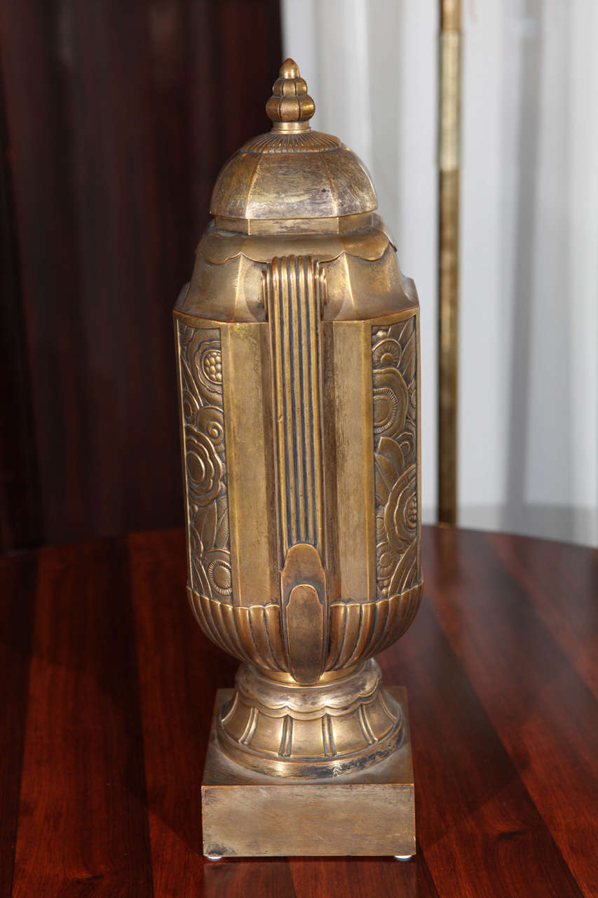 Pair of Brass Decorative Urns 2