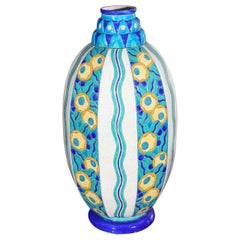 Emaux de Longwy Ceramic "Duchess Charlotte" Vase
