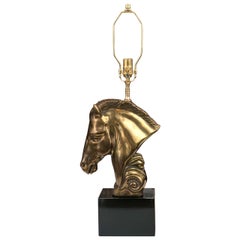 Art Moderne Horse Head on Base Table Lamp