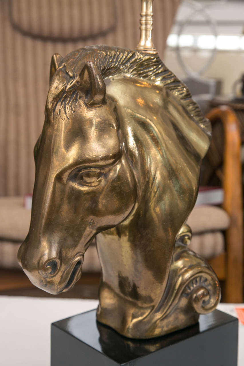 Art Moderne Horse Head on Base Table Lamp at 1stDibs horse head