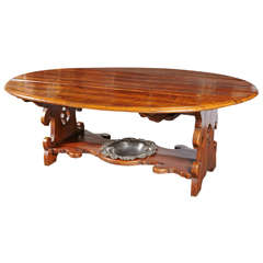 Oval Drop-Leaf Table from Perigord