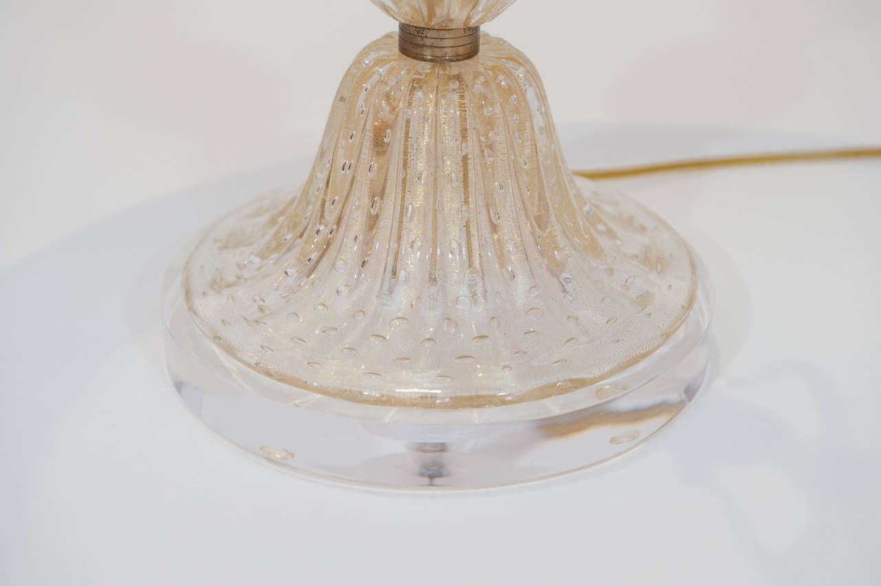 Italian Single Murano Lamp Attributed to Barovier