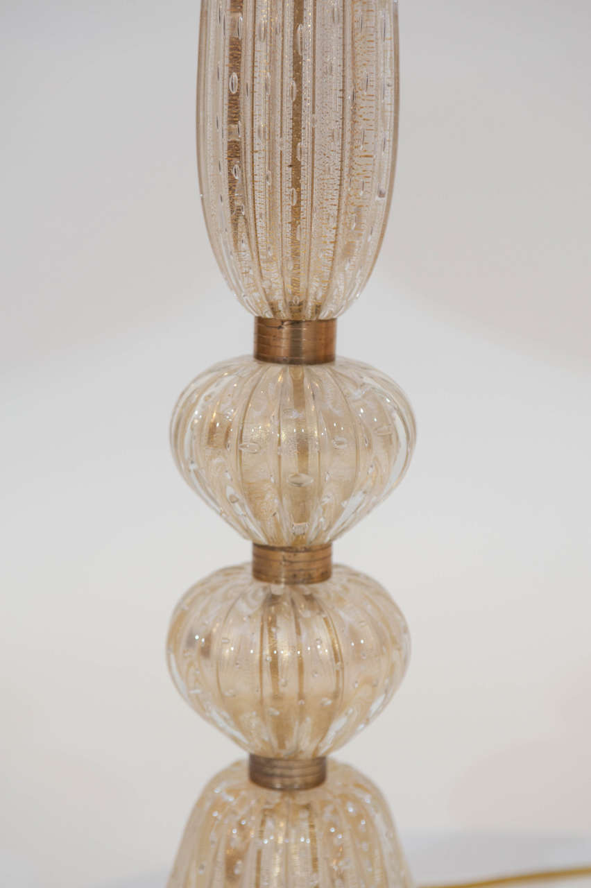Single Murano Lamp Attributed to Barovier In Excellent Condition In Toronto, ON