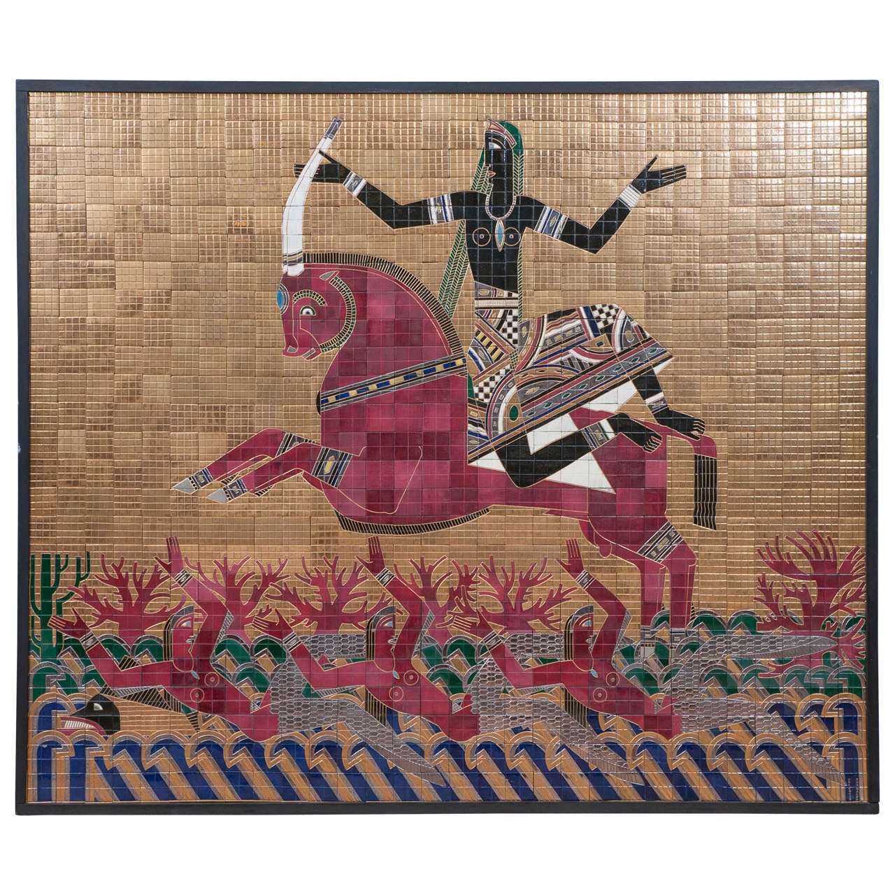 Egyptian Motif Mosaic by Valentin-Firsov Shabaeff