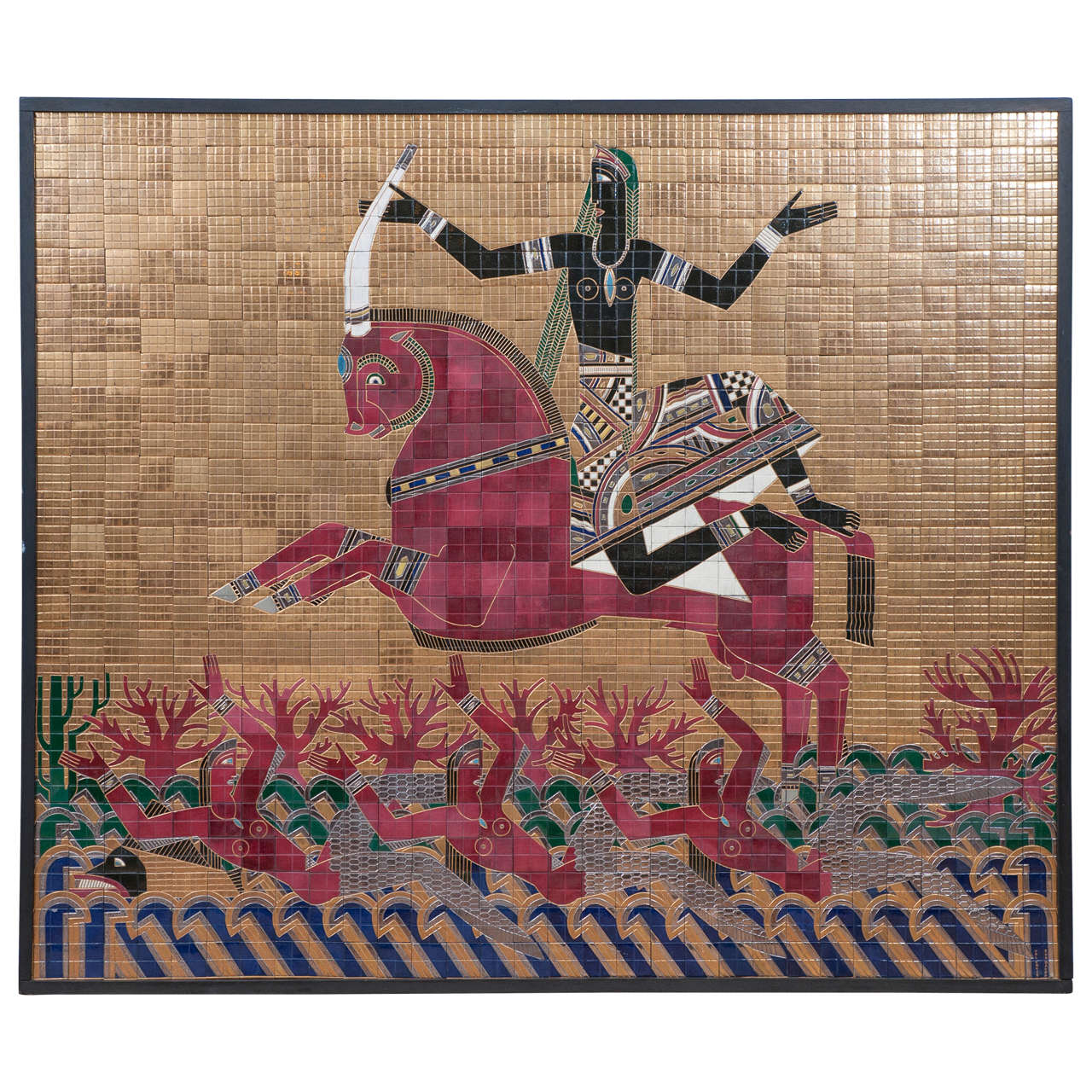 Egyptian Motif Mosaic by ValentinFirsov Shabaeff at 1stDibs