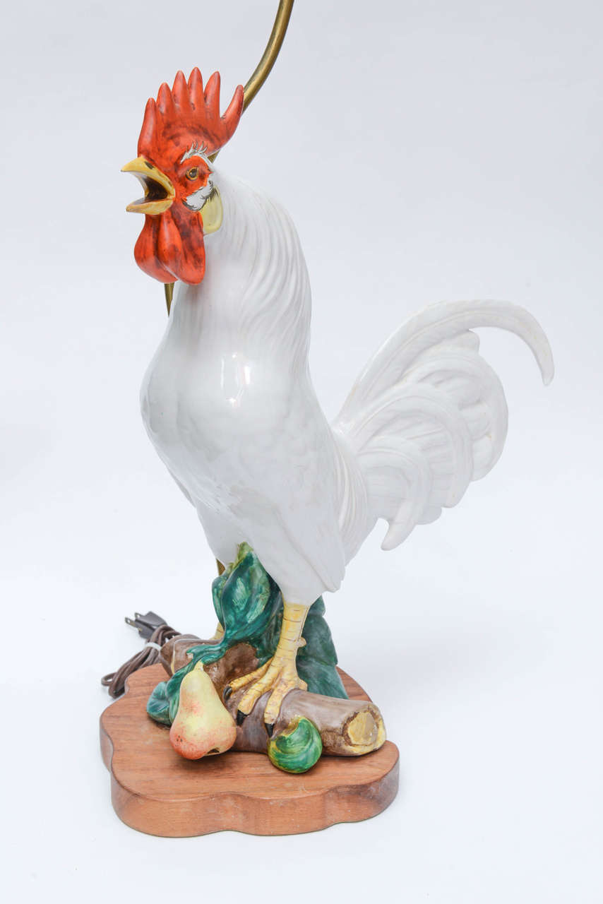 Pair of Italian Rooster Lamps 4