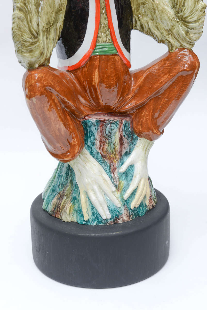 Mid-20th Century Large Italian Monkey Lamp