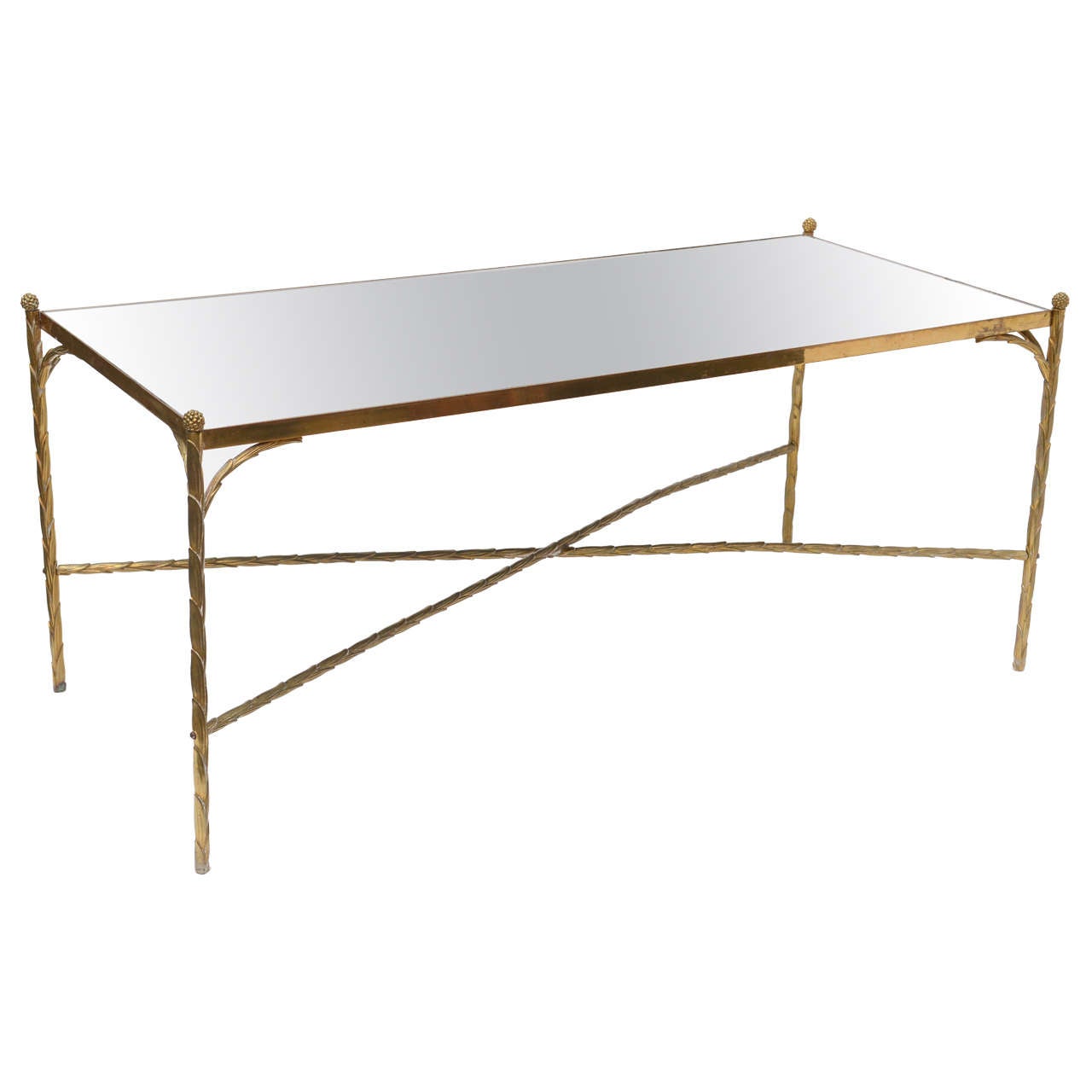 Mirrored Brass Coffee Table