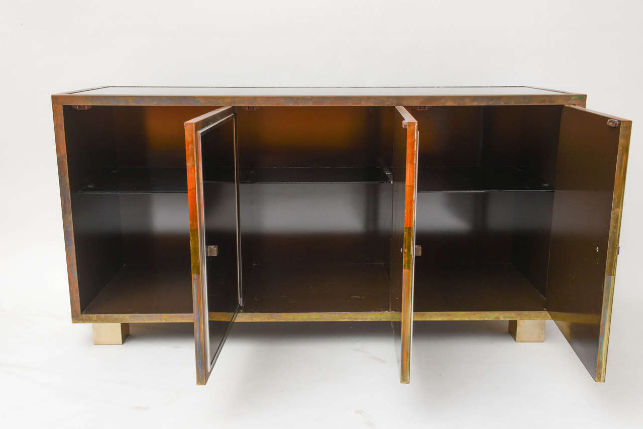 French Michel Pigneres Mirrored Cabinet