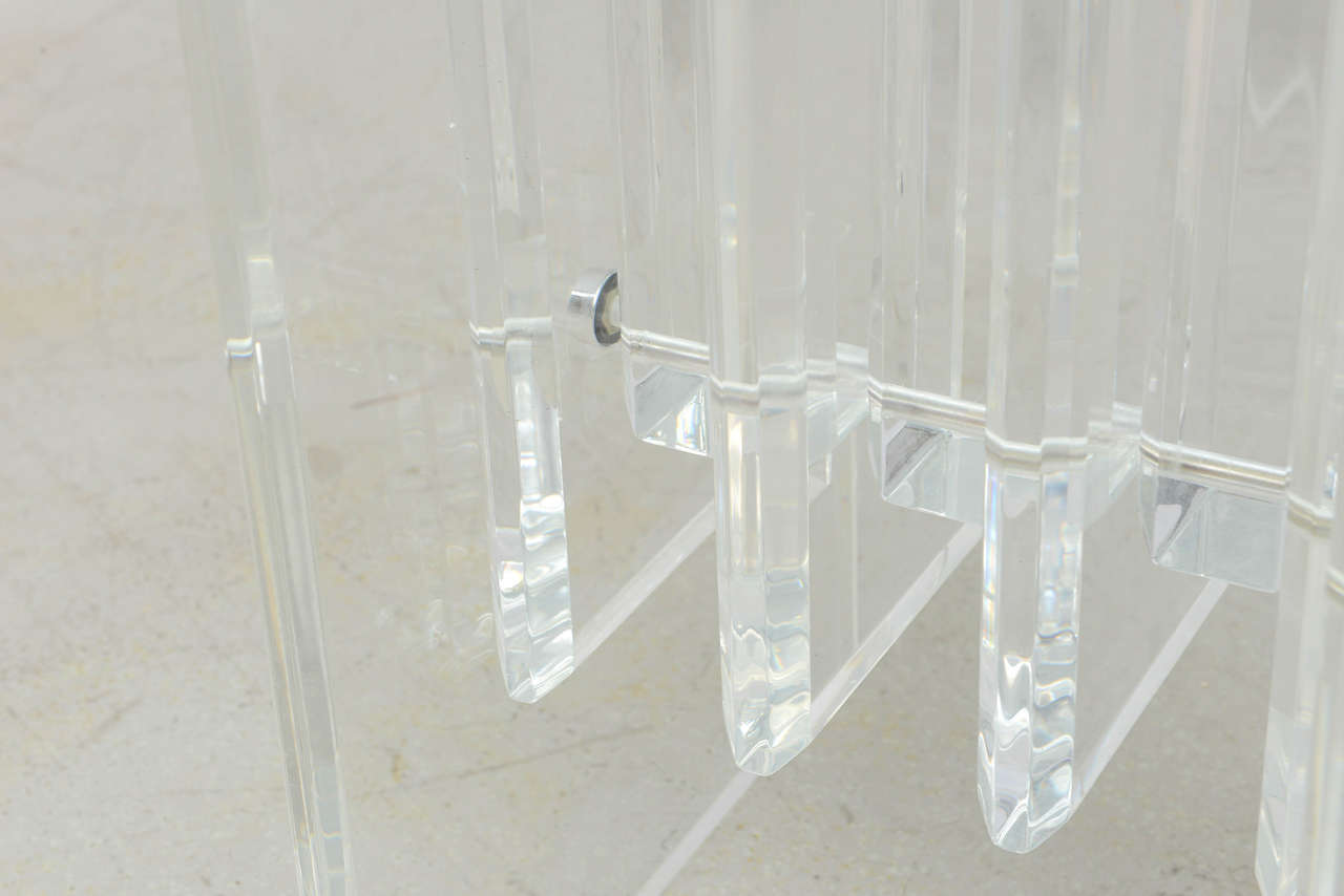 Signed Lucite Base Dining Table 2