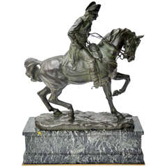 French Mounted Bronze Statue of Napoleon I, circa 1890