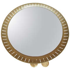 Pair of 1950s Circular Oxidized Aluminum Mirrors by Stilnovo 10