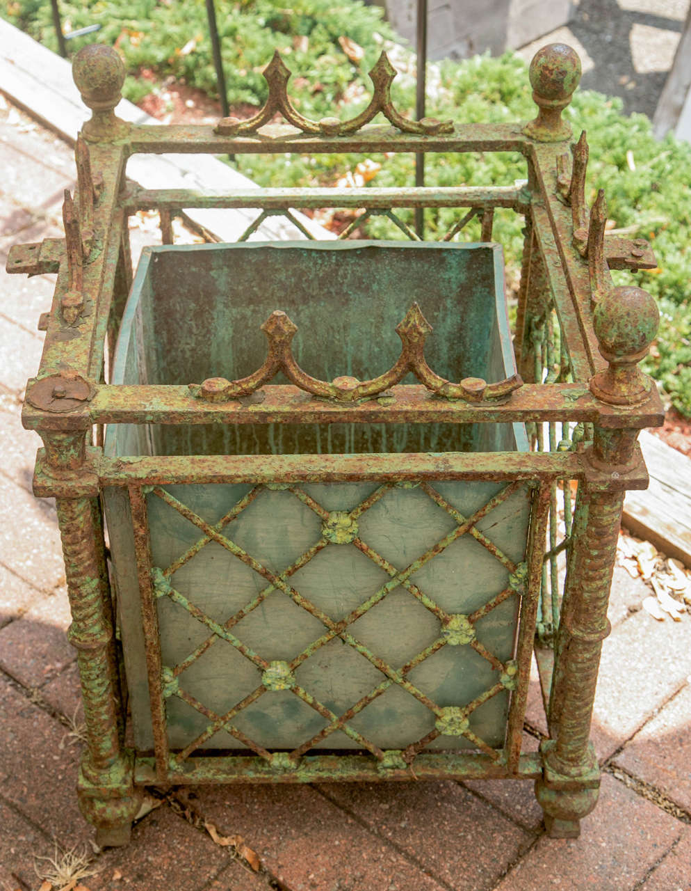 19th Century Pair of Cast Iron Versailles Planters