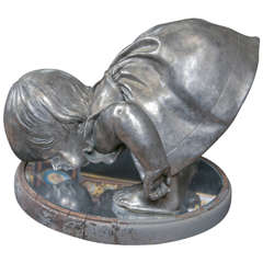 Bronze Sculpture, Baby Reflecting by Myra Weisgold 7