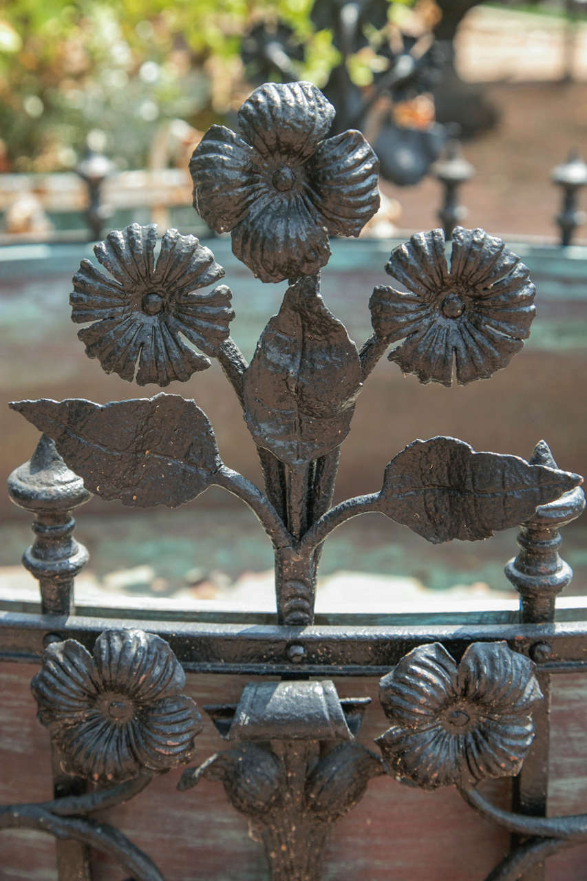 British Rare Wrought Iron Jardiniere