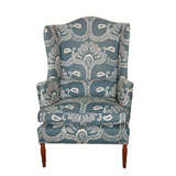 Antique Late George III Style Fruitwood Wing Chair