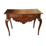 19th Century Spanish or Portuguese Style Carved Two- Draw Table