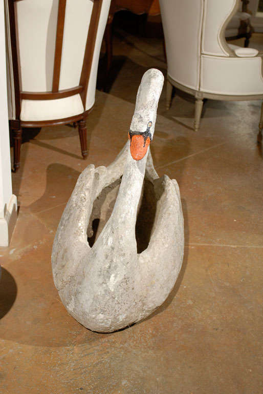 19th Century Stone Swan from France In Good Condition In Atlanta, GA
