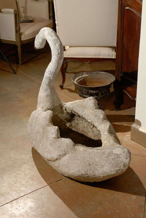 19th Century Stone Swan from France 1