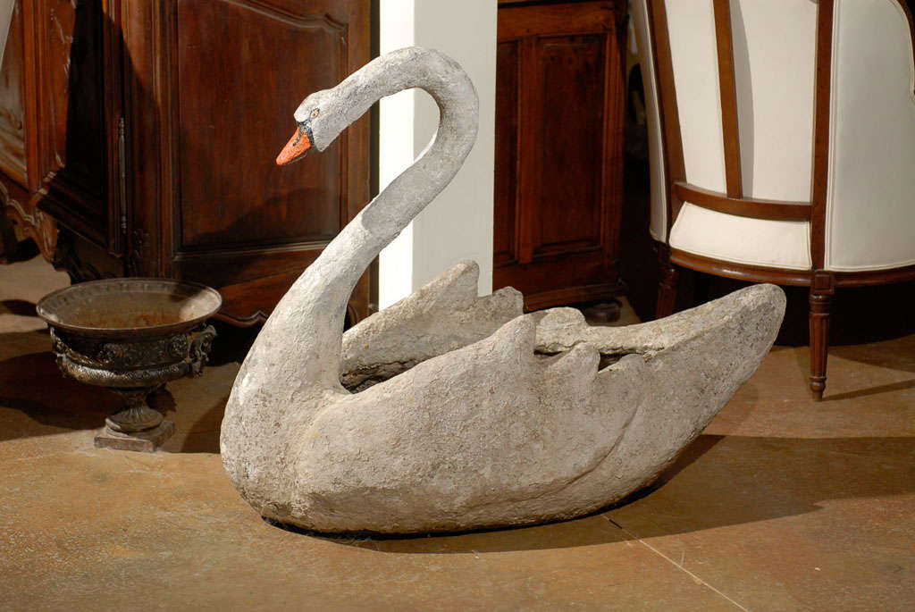 19th Century Stone Swan from France 4