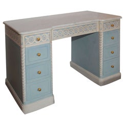JANSEN BLUE AND WHITE LADy'S WRITING DESK