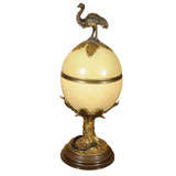 Antique Mounted Ostrich Egg Box