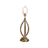 MID C CURVED LUCITE & BRASS LAMP