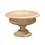 Antique 19thC MARBLE PEDESTAL BOWL CENTERPIECE