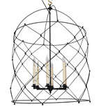 Fine custom made bird cage lantern in bamboo iron