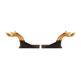 Pair Stylized Female Hand Decorative Lamps/Sconces