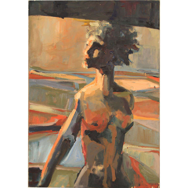Modernist Nude Oil Painting