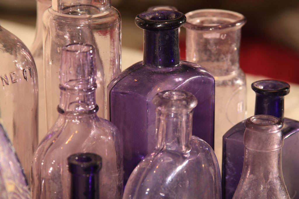 Purple Glass Antique Bottle Collection at 1stDibs old purple glass, antique purple glass