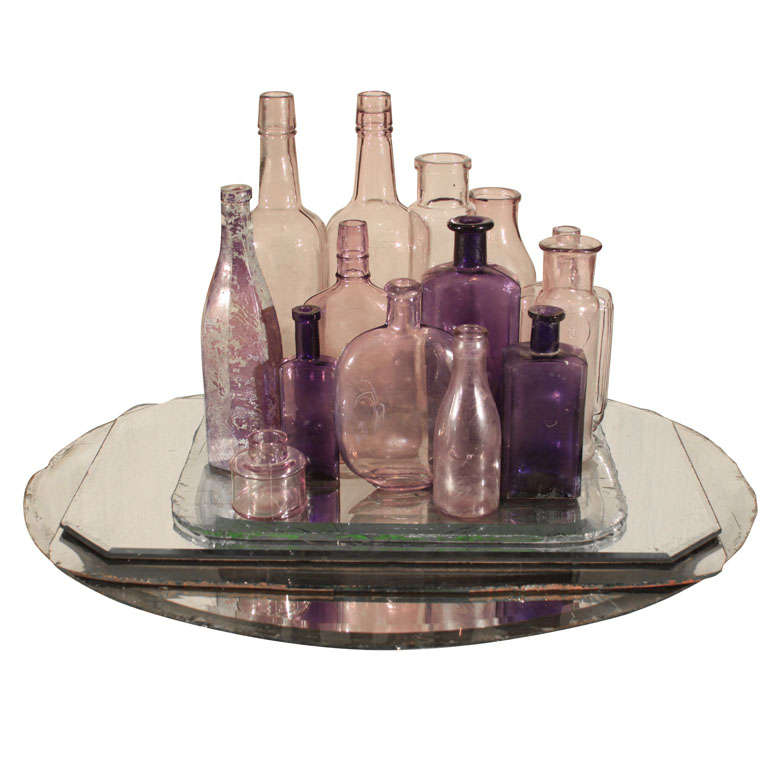 Purple Glass Antique Bottle Collection at 1stDibs old purple glass