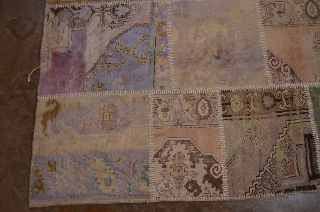 Over-Dyed Turkish Patchwork Rug 1