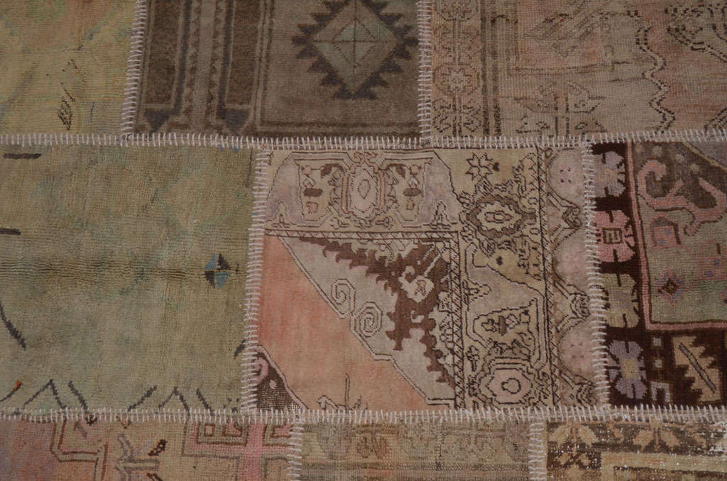Over-Dyed Turkish Patchwork Rug 2