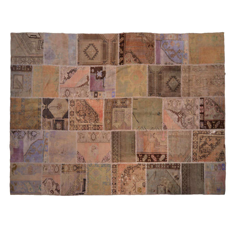 Over-Dyed Turkish Patchwork Rug