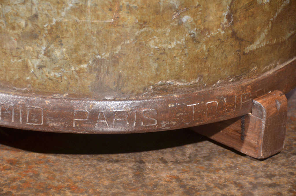 Antique French Galvanized Storage Bin As End Table at 1stdibs