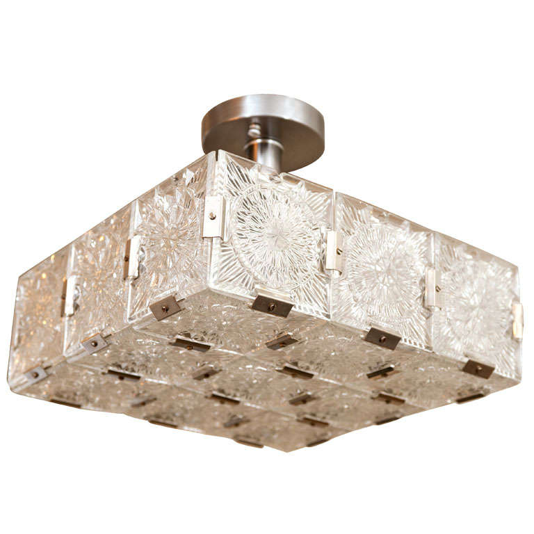 French Deco Style Flush Mount Light.