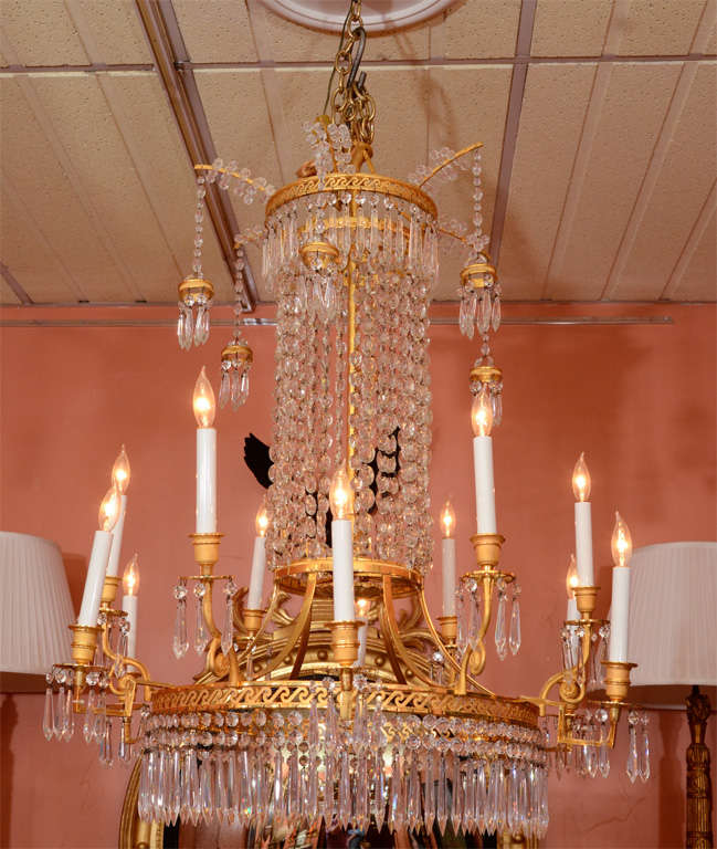 Neo Classic Bronze 12 Light Chandelier